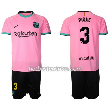 FC Barcelona Pique 3 Voetbaltenues Kind Third 2020/21 - SS (+ Korte broeken)